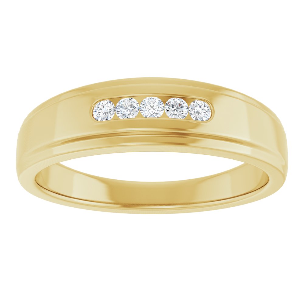 14K Yellow 1/6 CTW Natural Diamond 5-Stone Band