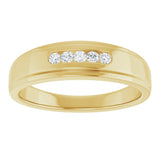 14K Yellow 1/6 CTW Natural Diamond 5-Stone Band