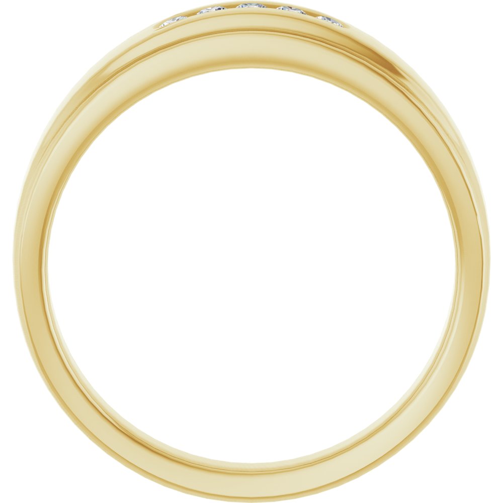 14K Yellow 1/6 CTW Natural Diamond 5-Stone Band