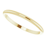 18K Yellow Gold 1.5 mm Half Round Band Size 4
