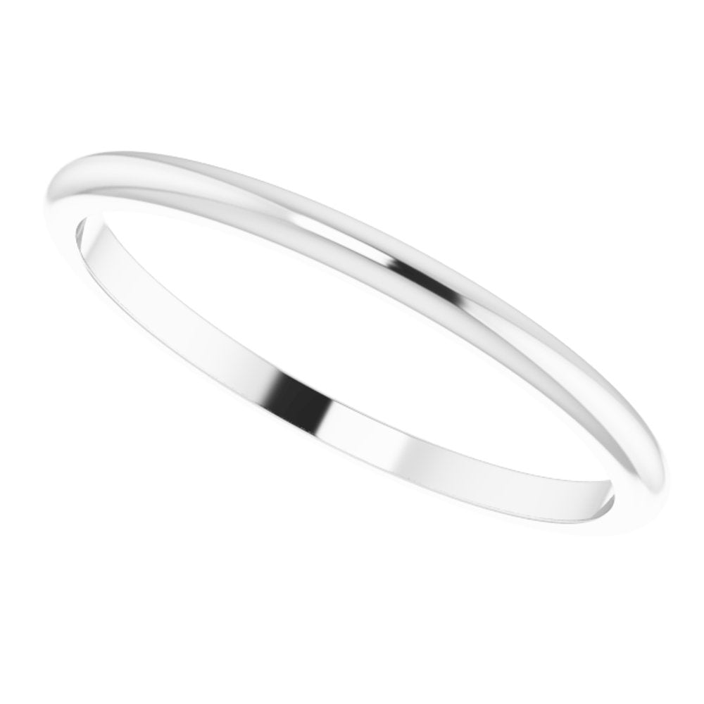 Palladium 1.5 mm Half Round Band Size 6