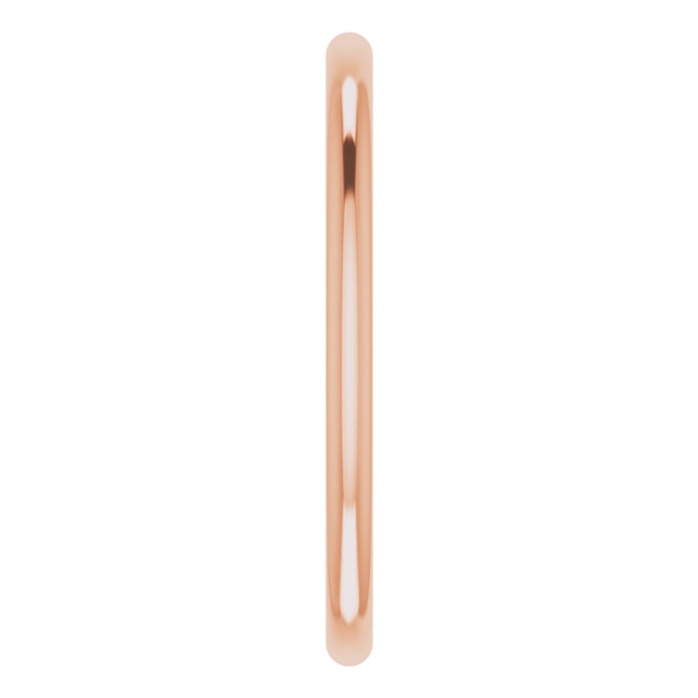 10K Rose Gold 1.5 mm Half Round Band Size 5