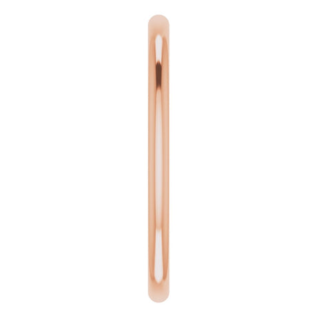 10K Rose Gold 1.5 mm Half Round Band Size 5