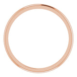10K Rose Gold 1.5 mm Half Round Band Size 5