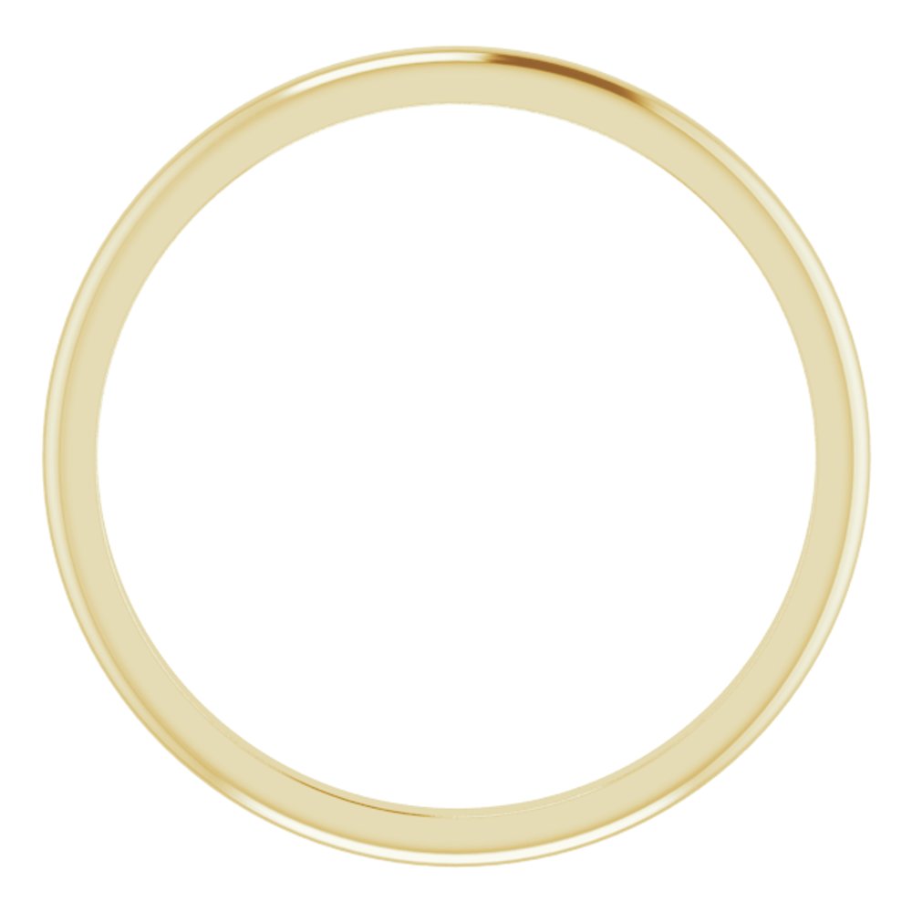 18K Yellow Gold 1.5 mm Half Round Band Size 4