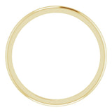 18K Yellow Gold 1.5 mm Half Round Band Size 4