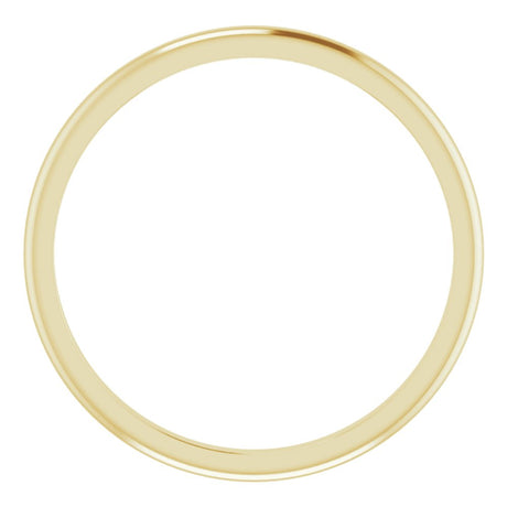 18K Yellow Gold 1.5 mm Half Round Band Size 4