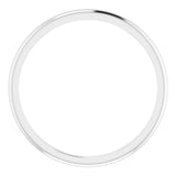 14K X1 White Gold 1.5 mm Half Round Band Size 5.5