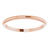 10K Rose Gold 1.5 mm Half Round Band Size 5