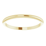 18K Yellow Gold 1.5 mm Half Round Band Size 4