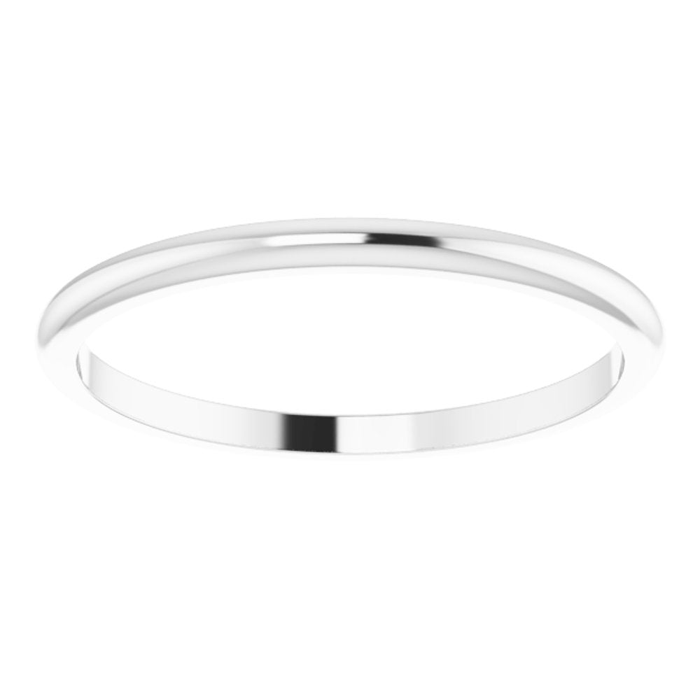 14K X1 White Gold 1.5 mm Half Round Band Size 5.5