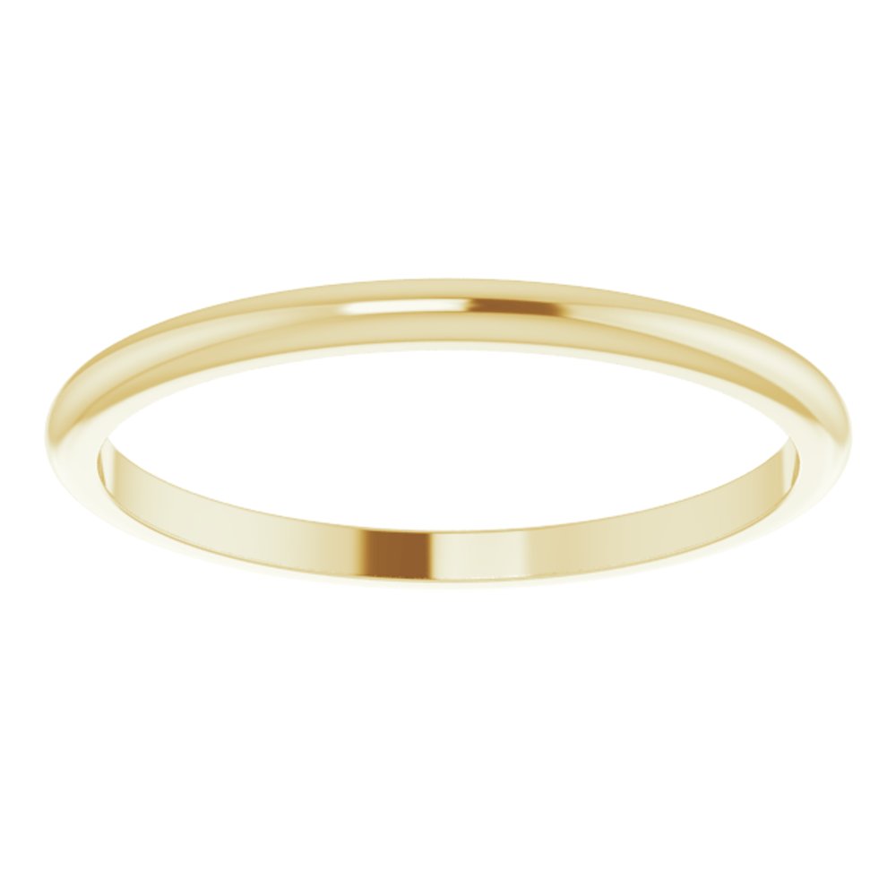 18K Yellow Gold 1.5 mm Half Round Band Size 4