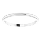 Sterling Silver 1.5 mm Half Round Band Size 6.5