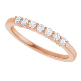 14K Rose Gold 1/5 CTW Natural Diamond Anniversary Band