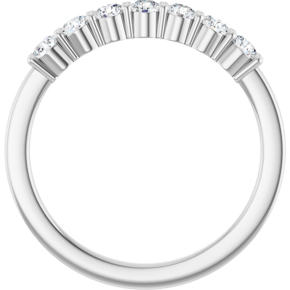 14K White 3/8 CTW Lab-Grown Diamond Anniversary Band