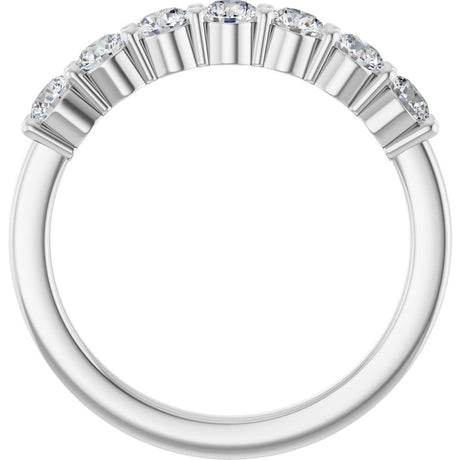 14K White Gold 5/8 CTW Natural Diamond Anniversary Band