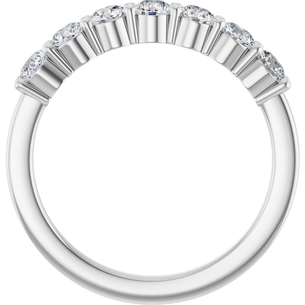 14K White 5/8 CTW Natural Diamond Anniversary Band