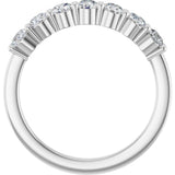 14K White 5/8 CTW Natural Diamond Anniversary Band