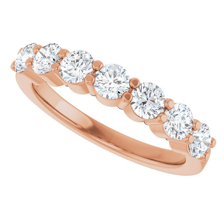 14K Rose Gold 1 CTW Lab-Grown Diamond Anniversary Band