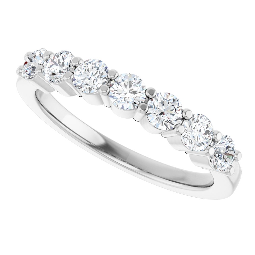 14K White 5/8 CTW Natural Diamond Anniversary Band