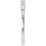 14K White 3/8 CTW Lab-Grown Diamond Anniversary Band