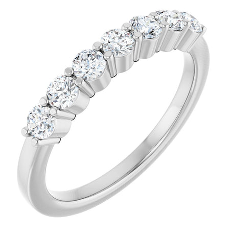 14K White Gold 1/2 CTW Natural Diamond Anniversary Band