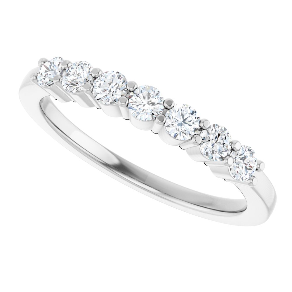 14K White 3/8 CTW Lab-Grown Diamond Anniversary Band