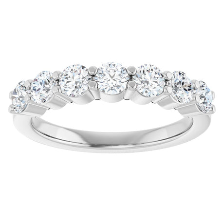 14K White Gold 1 CTW Natural Diamond Anniversary Band