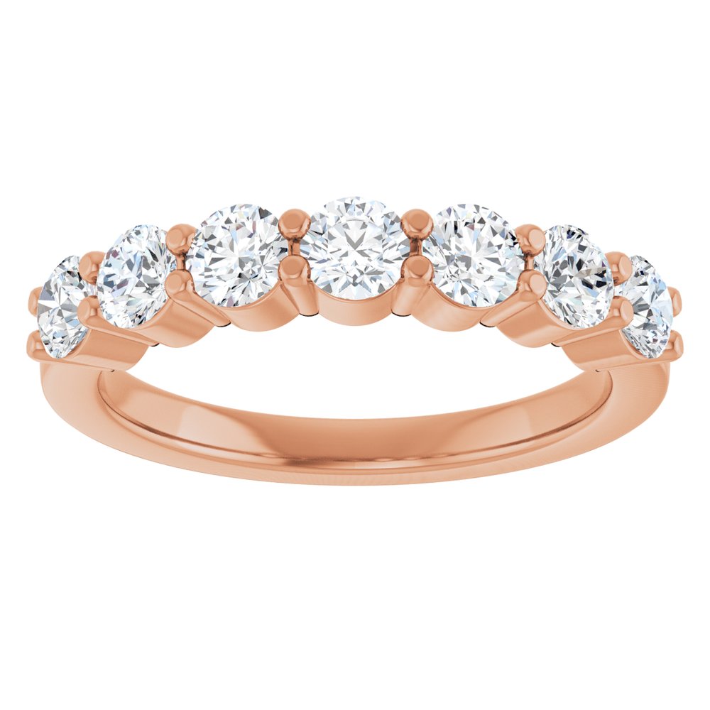 14K Rose Gold 1 CTW Lab-Grown Diamond Anniversary Band