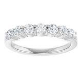 14K White 5/8 CTW Natural Diamond Anniversary Band