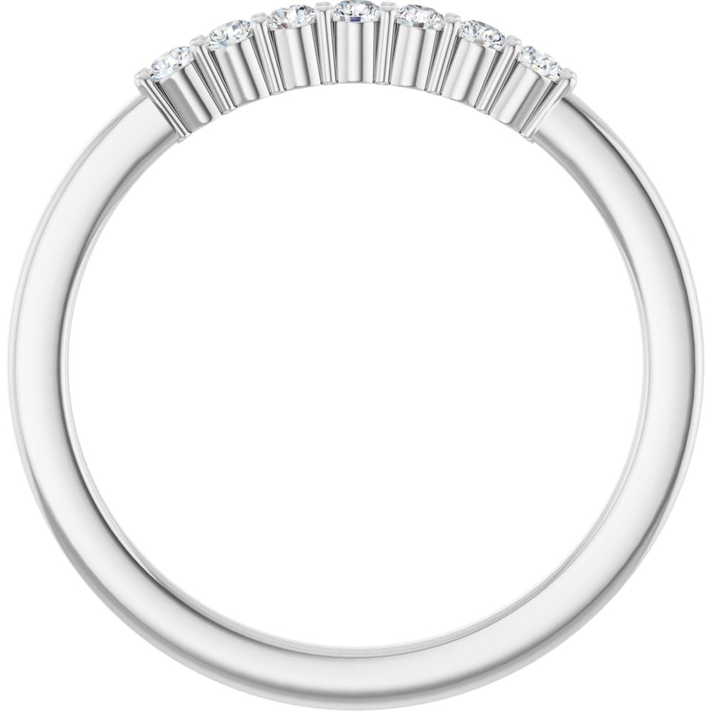 Platinum 1/6 CTW Lab-Grown Diamond Anniversary Band