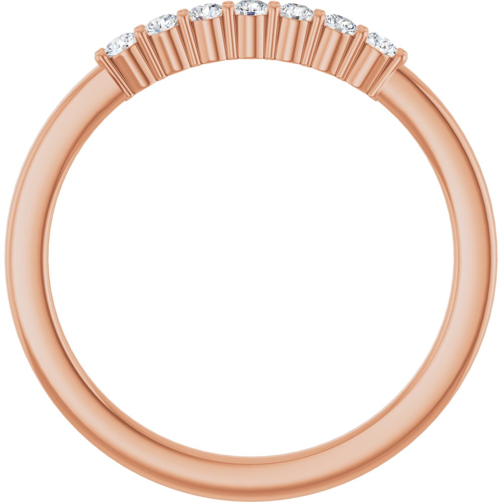 14K Rose Gold 1/6 CTW Lab-Grown Diamond Anniversary Band