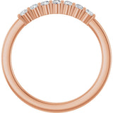 14K Rose Gold 1/5 CTW Natural Diamond Anniversary Band