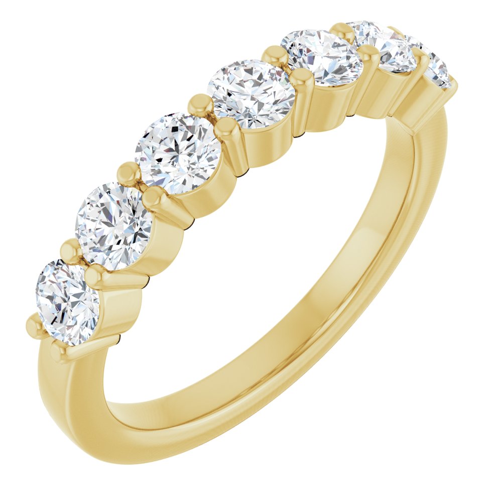 14K Yellow Gold 1 CTW Natural Diamond Anniversary Band