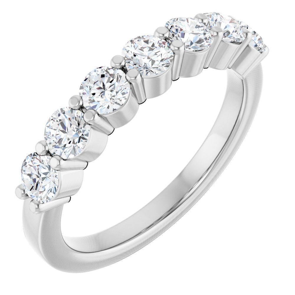 14K White Gold 1 CTW Natural Diamond Anniversary Band
