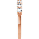 14K Rose Gold 1 CTW Lab-Grown Diamond Anniversary Band