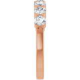 14K Rose Gold 1 CTW Lab-Grown Diamond Anniversary Band