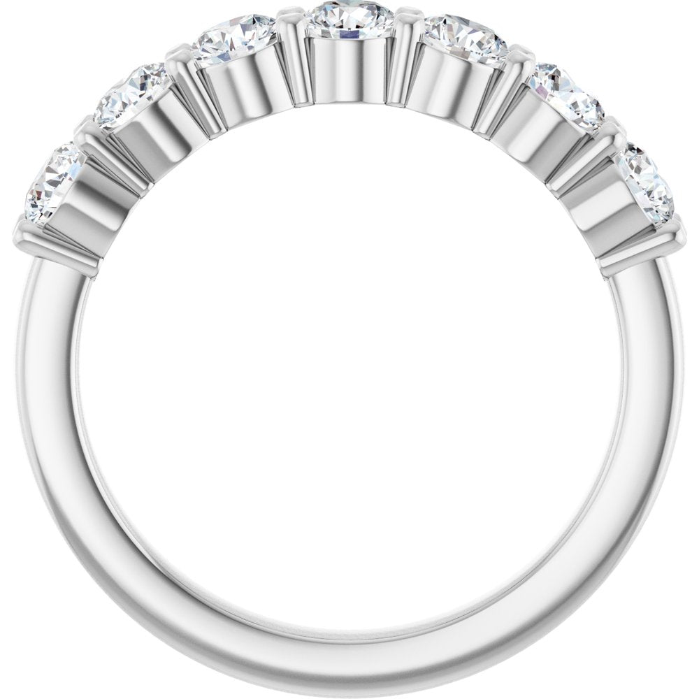 14K White Gold 1 CTW Natural Diamond Anniversary Band
