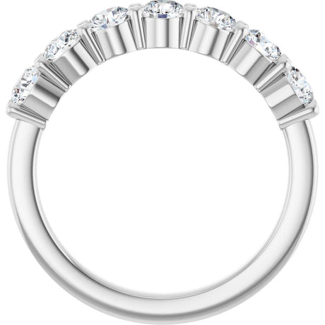 14K White Gold 1 CTW Natural Diamond Anniversary Band