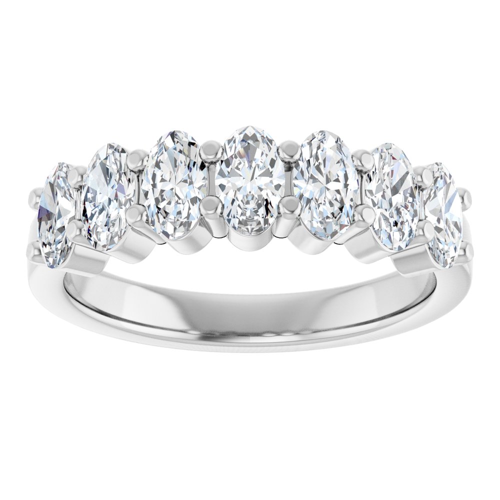 14K White 1 1/3 CTW Lab-Grown Diamond Anniversary Band