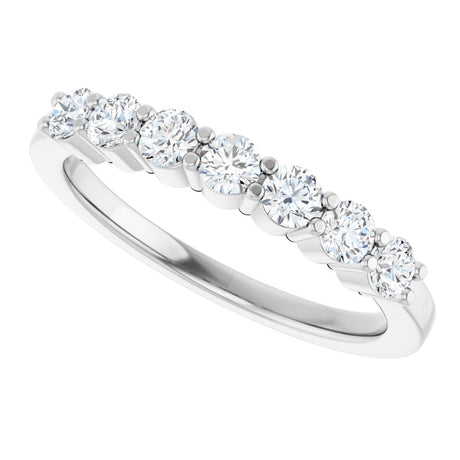 14K White Gold 1/2 CTW Natural Diamond Anniversary Band