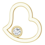14K Yellow 1/10 CTW Natural Diamond Pendant