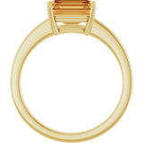 14K Yellow Natural Citrine Ring