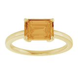 14K Yellow Natural Citrine Ring