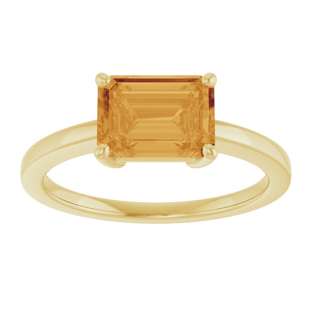 14K Yellow Gold Natural Citrine Ring
