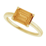 14K Yellow Gold Natural Citrine Ring