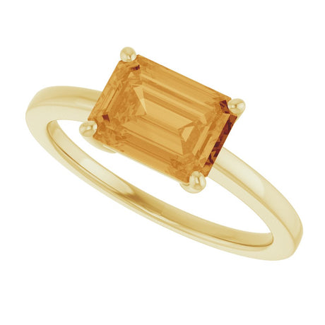 14K Yellow Gold Natural Citrine Ring