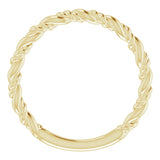 14K Yellow Stackable Rope Ring