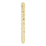 14K Yellow Stackable Rope Ring