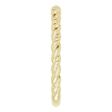14K Yellow Gold Stackable Rope Ring